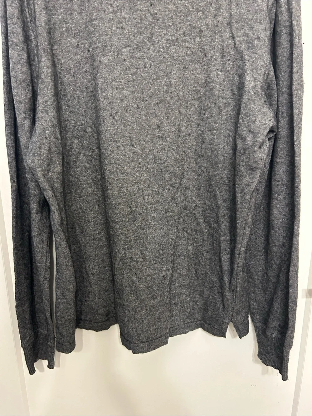 The North Face Men's Gray Half-Zip Wool-Blend Sweater